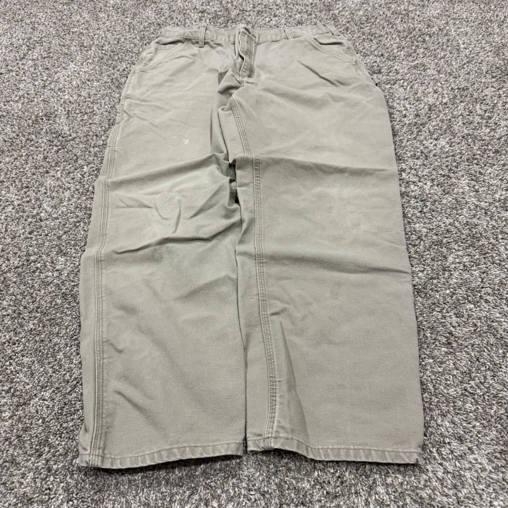 Vintage Carhartt Carpenter Jeans Faded Work Dungaree Pants Mens 36x31 Desert Tan